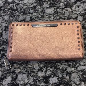 Rebecca Minkoff gold zipper wallet